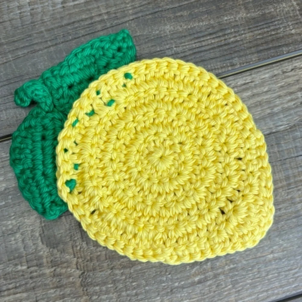 Lemon Cup Mug Coasters Set of‎ 4 Handcrafted Crochet by Seller Cotton
